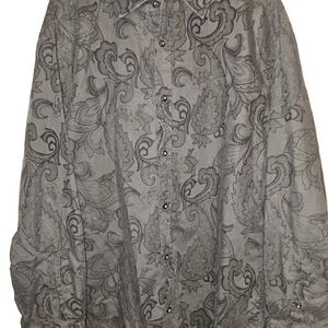 Beverly Hills Polo Club Black Velvet Paisley Men's Dress Shirt